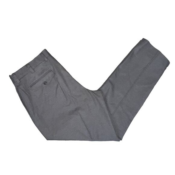 LL Bean Men's Classic Fit Pants Size 37 Inseam 33" Gray Flat Front Straight Leg - Picture 11 of 12